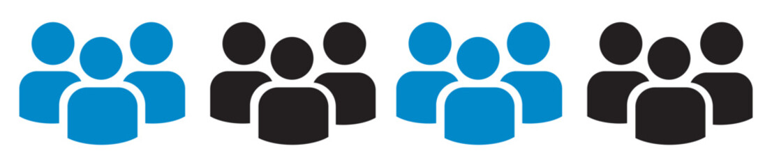 People icon set in trendy flat style.