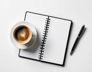 cup of coffee and notebook