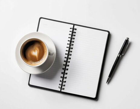 cup of coffee and notebook
