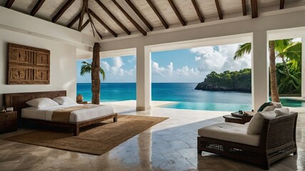 modern living room generative ai