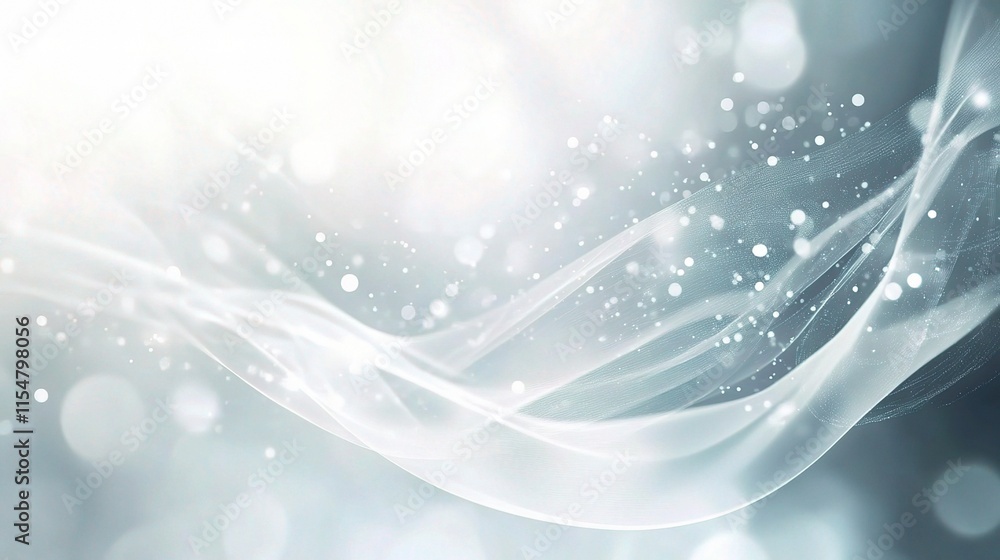 Poster abstract modern white background with subtle looping elements