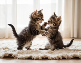 kittens playing together