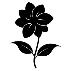 Flower Reverie black silhouette vector