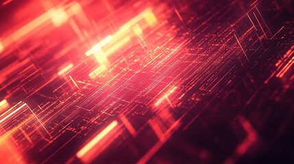 Obraz premium Abstract Futuristic Technology Background with Glowing Lines