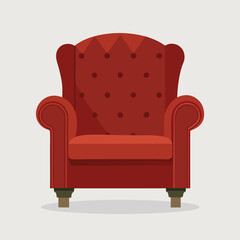 red leather armchair