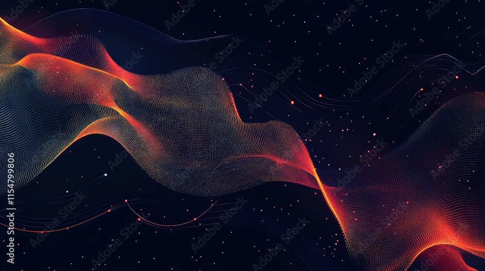 Poster Abstract Technology Background with Big Data Conceptual Waves