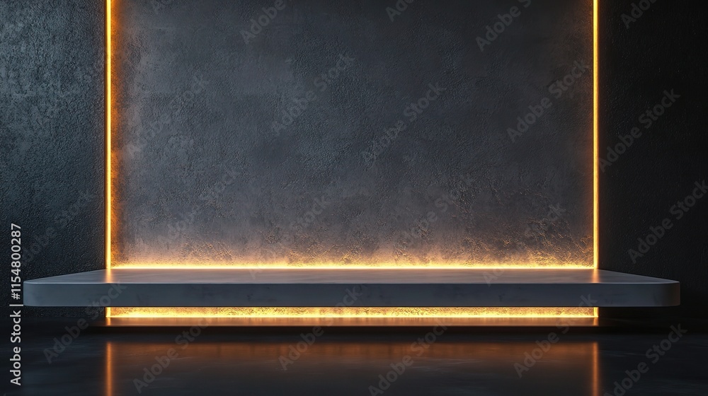 Poster stylish 3d product display platform with modern lighting effects