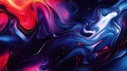 Fototapeta premium Colorful Abstract Ink Background with Vibrant Swirls and Patterns