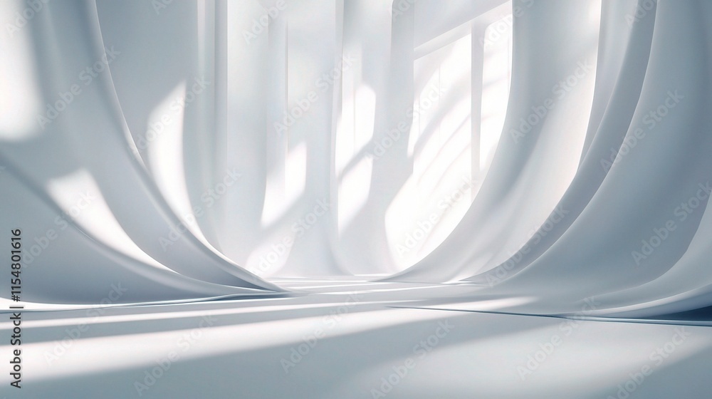 Poster abstract white studio background for product presentation display
