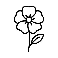 poppy flower icon design