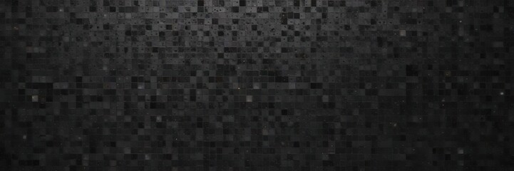 Halftone pattern created from randomly arranged black squares with a subtle pixel art effect, bold, texture