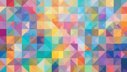 Obraz premium Abstract Colorful Geometric Triangle Pattern Design