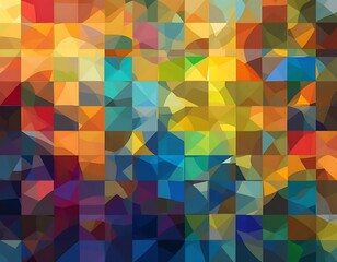 Obraz premium Abstract Colorful Geometric Mosaic Pattern Design