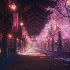Fototapeta premium colorful background anime indoor for party
