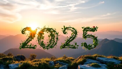 Celebrating 2025. Glittering 2025 sign