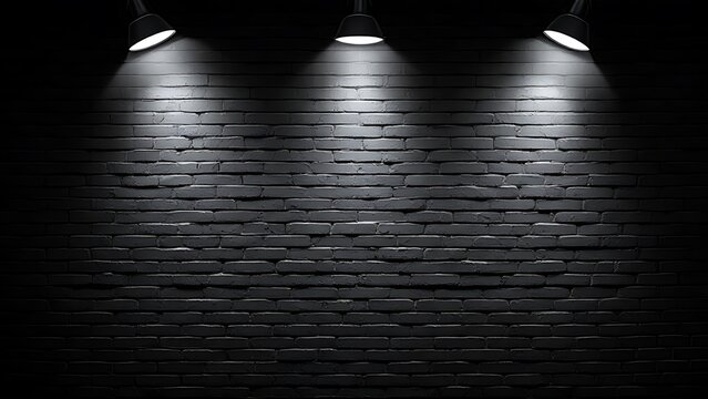Fototapeta The black wall surface uses a lot of bricks. or old black brick wall abstract pattern. Put together beautifully dark background.