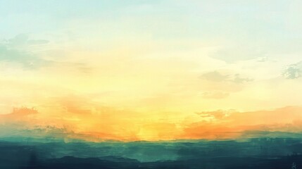 Fototapeta premium Abstract Watercolor Sunset Sky Background with Colorful Hues