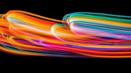 A vibrant abstract swirl of colors, evoking movement and energy.