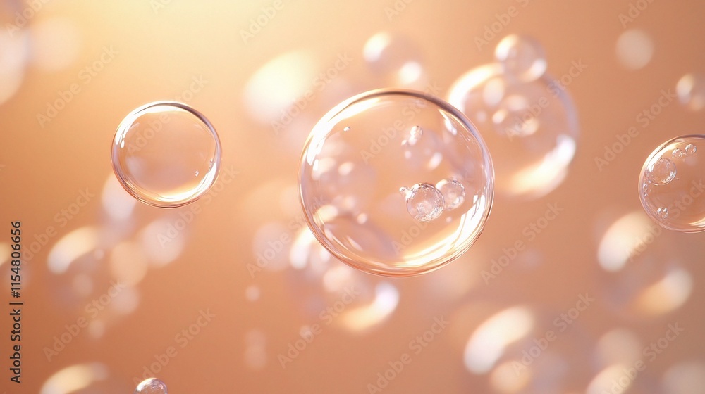 Poster softly blurred background with smooth gradients and bubbles