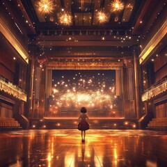 Obraz premium colorful background anime indoor for party