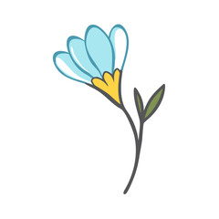 freesia flower icon design