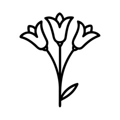 freesia flower icon design