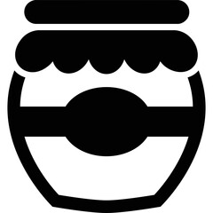 simple vector icon jar of honey