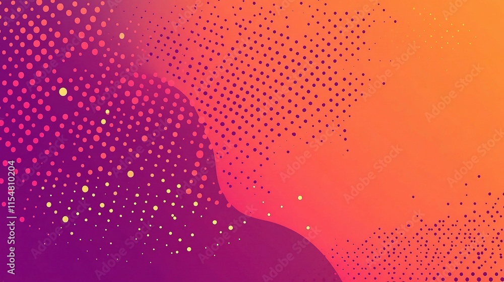 Aufkleber vibrant abstract halftone background with colorful dot patterns