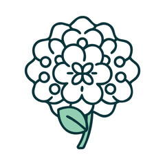 hydrangea flower icon design