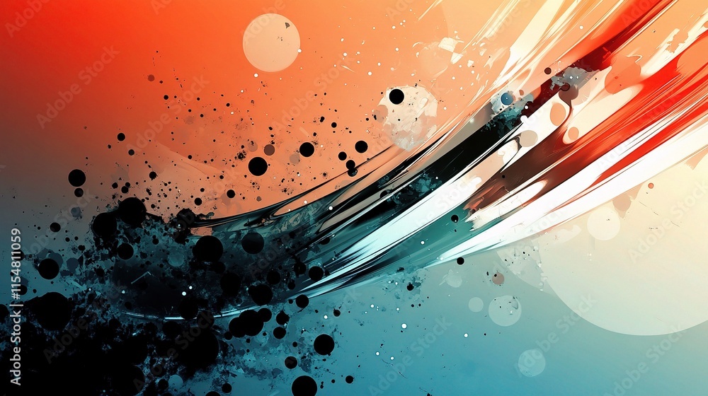 Aufkleber dynamic abstract background with modern colorful effects
