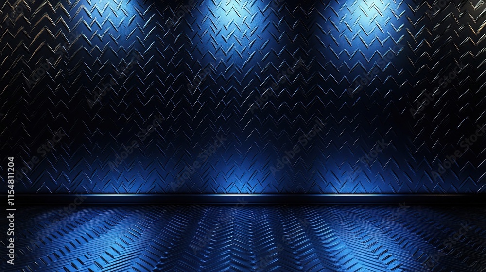 Poster abstract blue and black gradient pattern with lighting effect