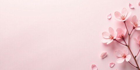 Fototapeta premium Delicate Pink Blossoms on a Soft Background, Perfect for Springtime Designs and Feminine Aesthetics