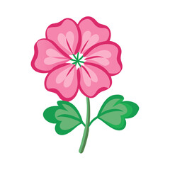 geranium flower icon design