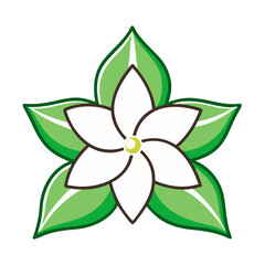 jasmine flower icon design