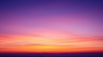 Fototapeta premium Serene Abstract Watercolor Sunset Sky with Orange Blending Hues