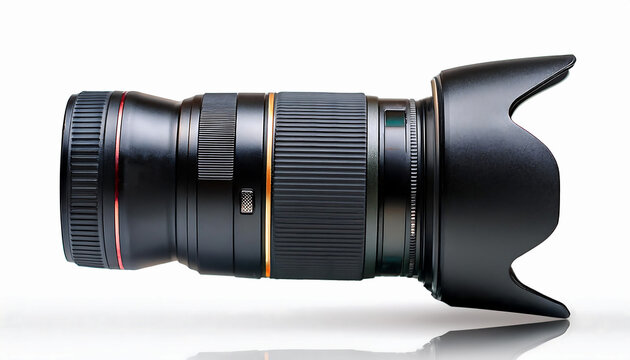 DSLR camera zoom lens with hood