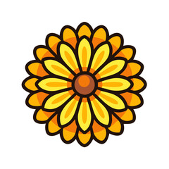 Fototapeta premium marigold flower icon design