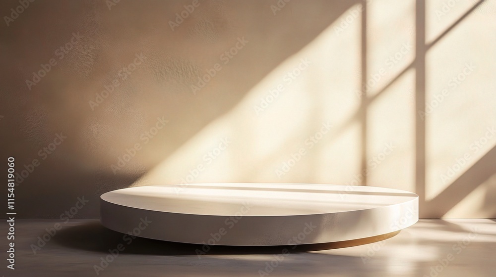 Poster sleek 3d rendering of minimalist product display platform