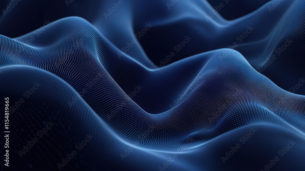 Poster dynamic navy blue abstract vector background with fluid waves