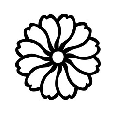 marigold flower icon design