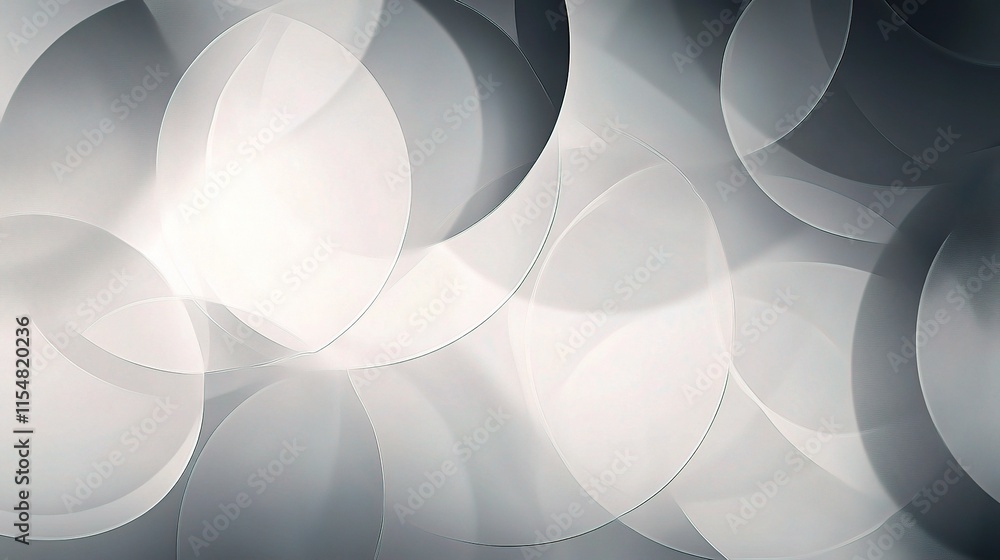 Poster modern abstract gray background with transparent circles and texture