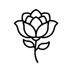 peony flower icon design