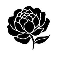 peony flower icon design