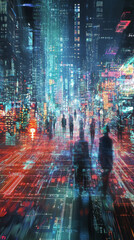 Fototapeta premium Quantum-Resistant Multiparty Computation Optimization, Quantum Encryption