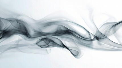 Obraz premium Abstract Grey and White Flowing Particles on Light Background