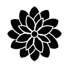 dahlia flower icon design