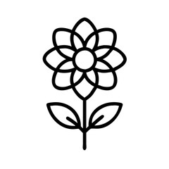 dahlia flower icon design