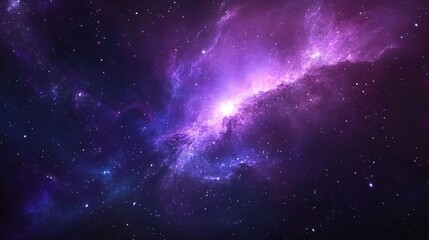 Stunning Purple Starfield in Milky Way Galaxy at Night Sky