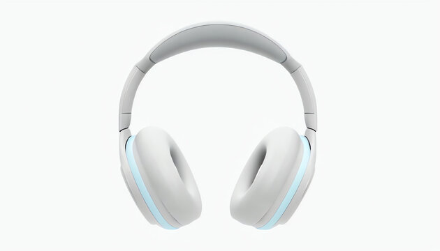 Modern wireless headphones with soft cushions and sleek design, stylish over-ear headphones, on a minimalist background, casque audio, auriculares, audifonos, fones de ouvido, opfhorer, cuffie  
