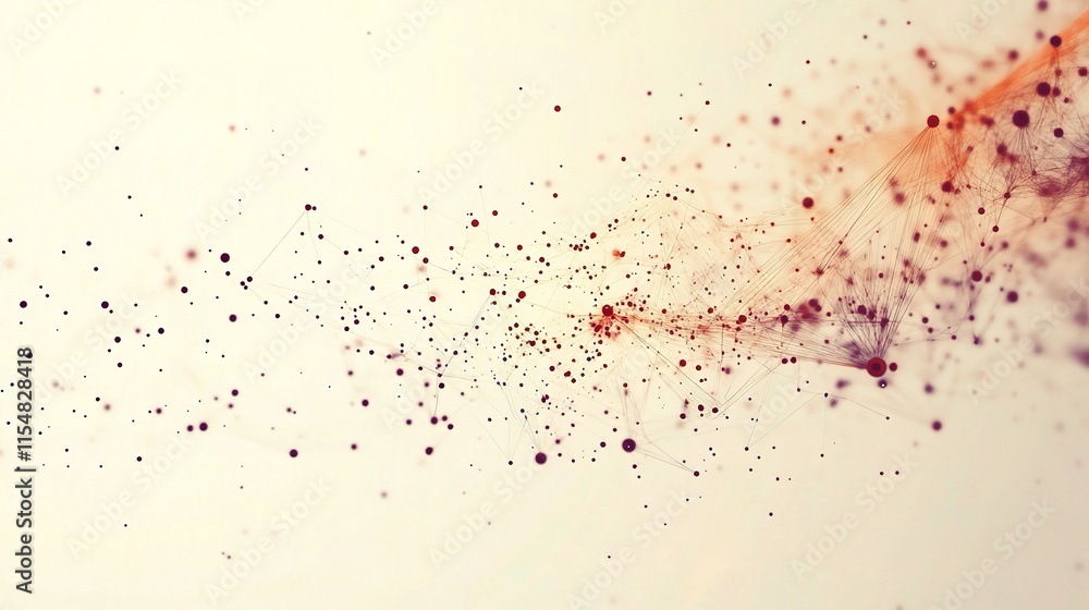 Poster Abstract Technology Background with Interconnected Dots and Lines